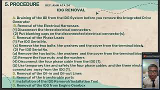 REMOVAL and INSTALLATION of the IDG [upl. by Haelam]