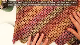 Super easy Crcohet baktus shawl  Crochet Rectangle shawl [upl. by Percival469]