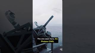 Navy CIWS Gun System Locks Onto Incoming Aircraft [upl. by Yesnil]