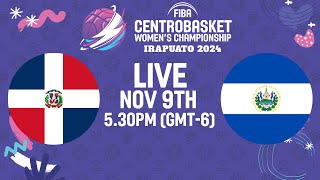 Dominican Republic v El Salvador  FIBA Centrobasket Womens Championship 2024 [upl. by Llenra]