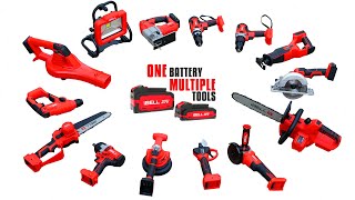 Unboxing and Test iBell One Power Cordless Series Machines  One Battery Multiple Tools [upl. by Thorndike]