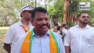 Goan Reporter News MLA Michael Lobo comments on BJP North Goa candidate filling nomination form [upl. by Asiluy]