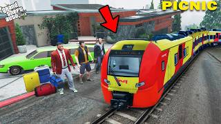 GTA 5  Franklin Start A New Train Trip In GTA 5  GTA 5 mods [upl. by Amsaj]