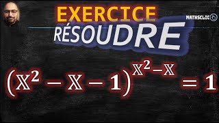 🔴 LENSEMBLE SOLUTION DE LEQUATION EXPONENTIELLE 𝕏𝟐−𝕏−𝟏𝕏𝟐−𝕏𝟏 [upl. by Eilliw]