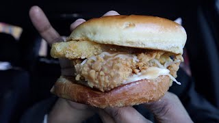 NEW KFC Gravy Lovers Chicken Sandwich Review [upl. by Magdau416]