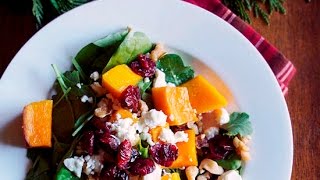 Butternut Squash Recipe Roasted Butternut Squash and Spinach Salad [upl. by Koppel493]