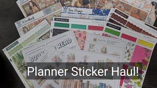 Planner Sticker Haul feat theprairieplanner  Lets Plan It and Sweet Tea Sticker Co [upl. by Bethena]