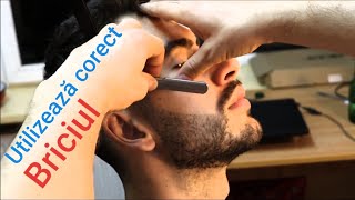 Cu BRICI ul îi conturez lui Maryan Cernea barba  Learn How To Shave Beards [upl. by Alliuqahs]