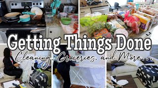 NEW GETTING THINGS DONE  DAILY CLEAN WITH ME  CLEANING MOTIVATION  ALDI GROCERY HAUL [upl. by Ainig]