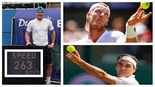 Sam Groth 🔥 The Fastest Server vs Roger Federer 2634 kmh1637 mph [upl. by Yadsendew]