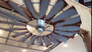 Aged Barn Metal Windmill Ceiling Fan testing for a client [upl. by Alsi215]