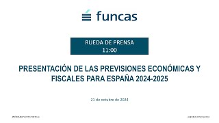 Presentación de las previsiones económicas y fiscales para España 20242025 [upl. by Favian]