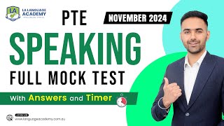 PTE Speaking Full Mock Test with Answers  November 2024  LA Language academy PTE NAATI IELTS [upl. by Northey]