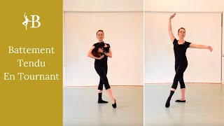 Battement Tendu En Tournant  Ballet Tutorial  Adult Ballet [upl. by Nitsua]