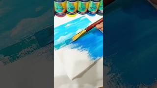 Beach Painting 🏖️ easy shorts acrylicpainting [upl. by Ellezig]