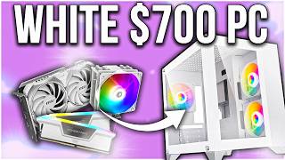 BEST 🤍 700 WHITE Gaming PC Build in 2024 🤍 [upl. by Shaum]