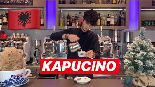 KAPUCINO Përgatitja Përfekte Tutorial Shqip🌟🇦🇱🍸 BARMAN  Jurgen Hakani [upl. by Ecirtnahc]