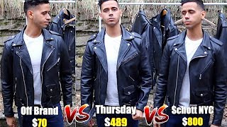 Thursday Leather Jacket Vs Schott Perfecto 118 Vs A 70 Leather Jacket Best Motorcycle Jackets [upl. by Allicirp]