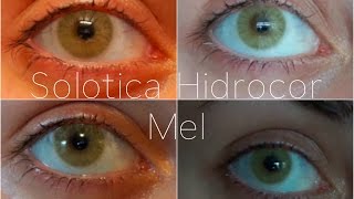 Solotica Hidrocor Mel Contacts  2016 for brown eyes [upl. by Nnyltiac]