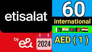 Etisalat 60 international Minutes  AED 1  How do I activate international call offer on Etisalat [upl. by Parthena385]