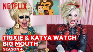 Drag Queens Trixie Mattel amp Katya React to Big Mouth  I Like to Watch  Netflix [upl. by Enelyt375]