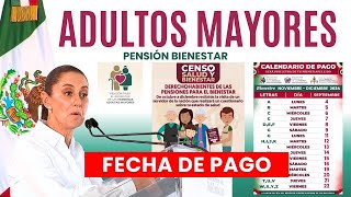 💥Fecha de Pago Pensión Bienestar Adultos Mayores 65 y Mas💥 [upl. by Tertias]