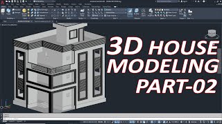 AutoCAD 3D House Modeling In Hindi  MICROCADD SOLUTIONS  Full AutoCAD Civil 3D Course  Part02 [upl. by Auqenahc111]