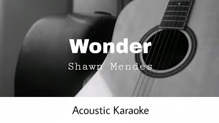 Shawn Mendes  Wonder Acoustic Karaoke [upl. by Loren]