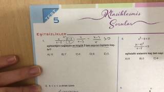 345 AYT Matematik Eşitsizlikler Test5 Anlatımlı Çözümleri 20182019 basım [upl. by Montgomery]