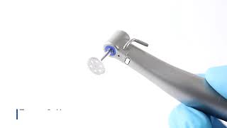 Dental LED Fiber Optic 201 Implant Contra Angle Low Speed Handpiece Push Button [upl. by Leanatan]