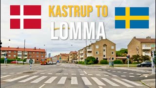 Driving in Denmark 🇩🇰 from Kastrup to Lomma in Sweden 🇸🇪 in June 2024 [upl. by Bandur93]