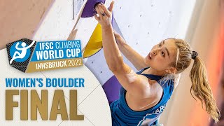 Womens Boulder final  Innsbruck 2022 [upl. by Eilerua208]