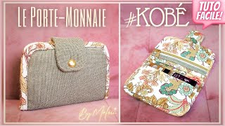 🎀 TUTO DIY FACILE 🎀 Coudre Le PorteMonnaie  Portefeuille KOBÉ ByMélou 🥰 [upl. by Adyol]