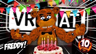 FREDDY CELEBRATES HIS BIRTHDAY IN VRCHAT  Funny VRChat Moments ft ZeCyberChimp [upl. by Cheria]