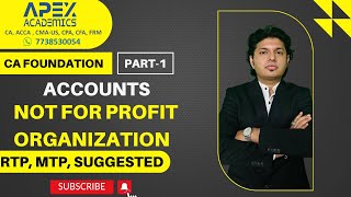 CA Foundation  Not For Profit Organization Income expenditure to Receipts and Payment Part 1 [upl. by Gnik]