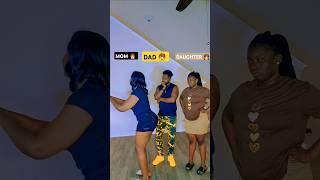 MOM 👩 DAD 👨 DAUGHTER 👧 WHO DO IT BETTER 👌👌 shorts youtubeshorts trending [upl. by Anstice]