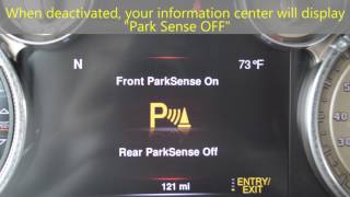 How to disableenable your vehicles Park Sense System [upl. by Earehc]