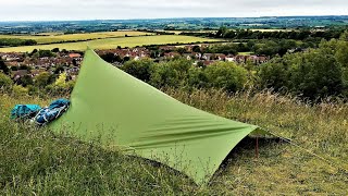 WALKING AND WILD CAMPING ON THE ICKNIELD WAY  PART 1 IVINGHOE BEACON TO CHALK HILL  OEX TARP [upl. by Stinson]