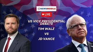 Vice Presidential Debate 2024 LIVE  Tim Walz vs JD Vance  US Presidential Elections [upl. by Nessy]