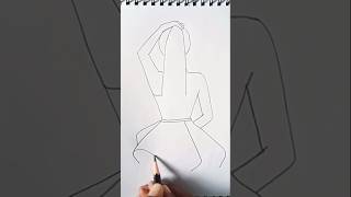 How to draw a girl Backside easy Girl drawings Art shorts girldrawingeasy [upl. by Robins590]