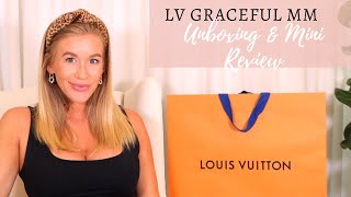 LOUIS VUITTON GRACEFUL MM UNBOXING amp MINI REVIEW  MOD SHOTS [upl. by Aay]