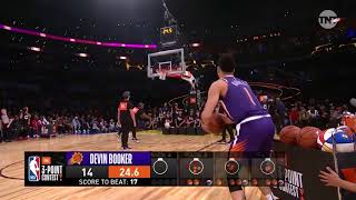 Devin Booker Sets Record Wins ThreePoint Contest [upl. by Coumas]