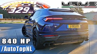 840HP LAMBORGHINI Urus  0329KMH amp NOVITEC EXHAUST SOUND by AutoTopNL [upl. by Ashien971]