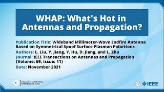 Wideband MillimeterWave Endfire Antenna Based on Symmetrical Spoof Surface Plasmon Polaritons [upl. by Tat]