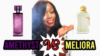 Parfums De Marly Meliora vs Lalique Amethyst Perfume Collection Summer Fragrances [upl. by Jewell]