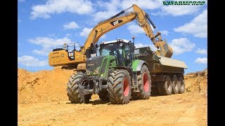 Terrassement  CAT 7 tracteurs Fendt John Deere New Holland [upl. by Habeh806]