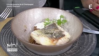 Recette  Filet de colin aux lentillons crème de chaource [upl. by Bilow]