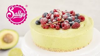 Vegane Sommertorte mit Avocadocreme  NO Bake Cake  Sallys Welt [upl. by Birdella]