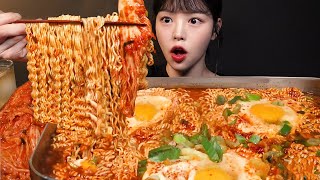 SUB맵칼한 열라면 진라면 먹방 해장엔 매운라면🔥🔥 김장김치에 라밥까지 꿀조합 리얼사운드 Spicy Ramyeon amp Kimchi Mukbang Asmr [upl. by Gnuh]