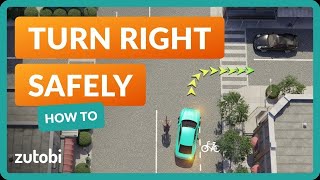 How to Turn Right at an Intersection  Driving Tips [upl. by Okimuk]